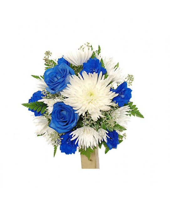 Le bouquet de mariée éclat de bleu